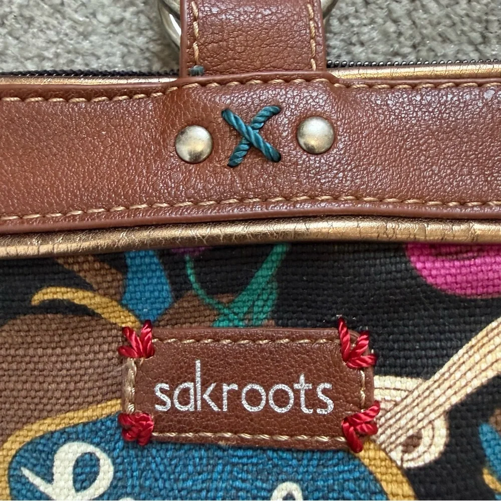 The Sak SAKROOTS Artist Circle Artillery Peace Nature Print Handbag Purse - Picture 7 of 12